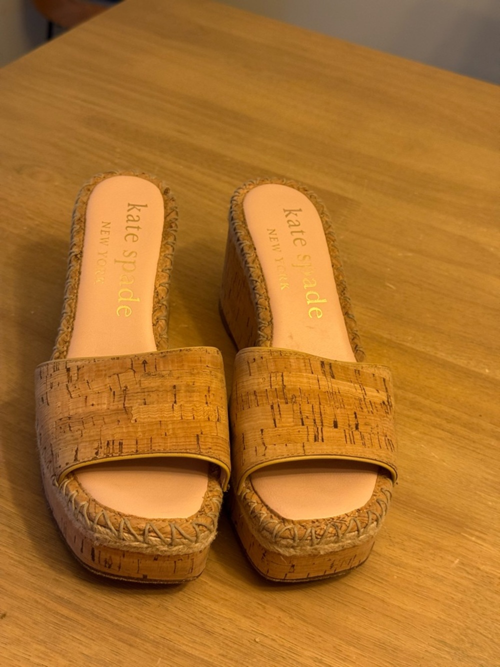 Kate Spade Cork Platform Slides (size 7.5)